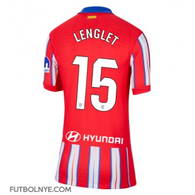 Camiseta Atletico Madrid Clement Lenglet #15 Primera Equipación para mujer 2024-25 manga corta Camiseta Atletico Madrid Clement Lenglet #15 Primera Equipación para mujer 2024-25 manga corta